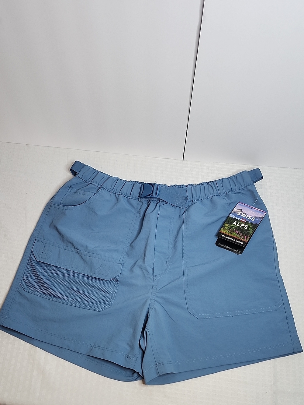 NWT Swiss Alps Women's Blue Hiking Cargo Shorts